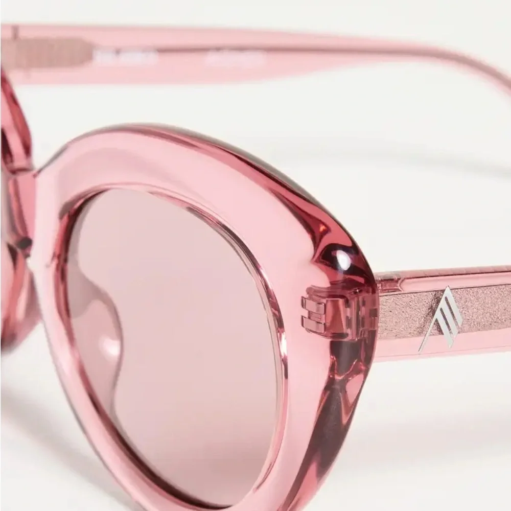 Linda Farrow Pink Oversized Round Sunglasses